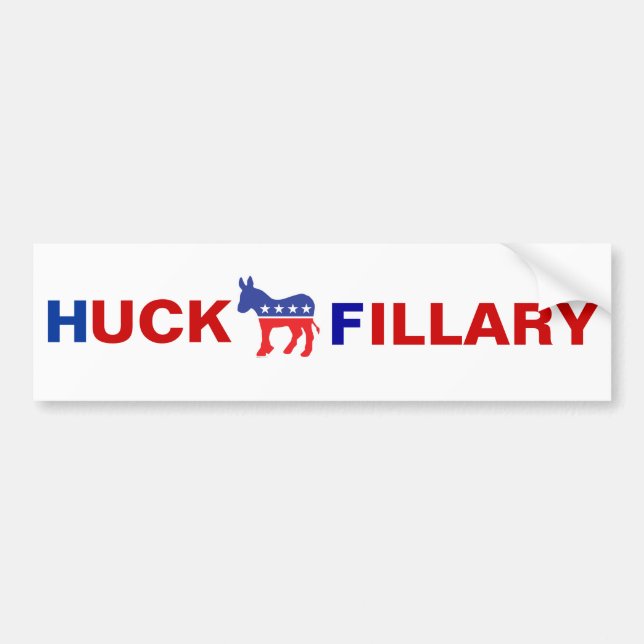 Pegatina para el parachoques anti de Hillary (Frente)
