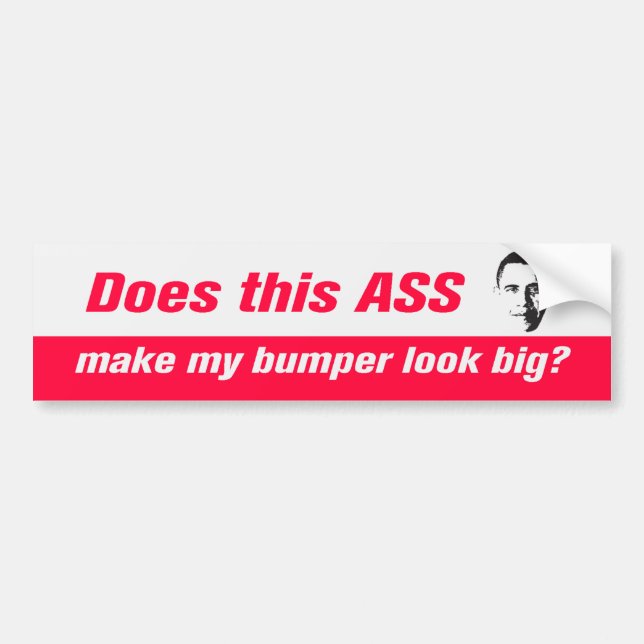 Pegatina para el parachoques anti de Obama (Frente)