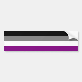 Pegatina para el parachoques asexual de la bandera