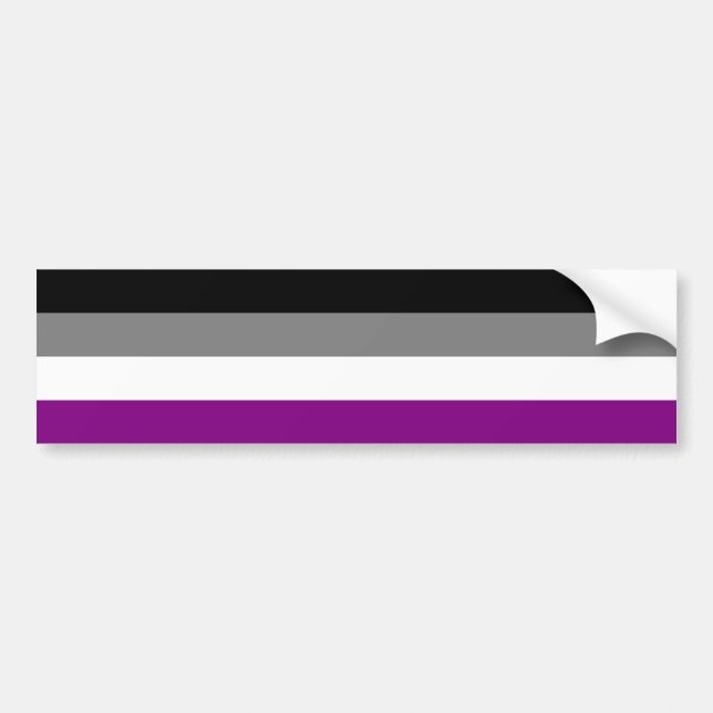 Pegatina para el parachoques asexual de la bandera (Frente)
