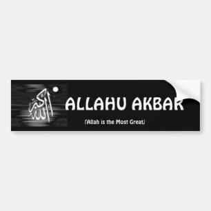 Pegatina para el parachoques de ALLAHU AKBAR