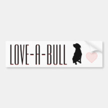 Pegatina para el parachoques de Amor-UNO-Bull