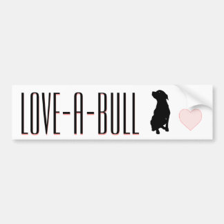 Pegatina para el parachoques de Amor-UNO-Bull