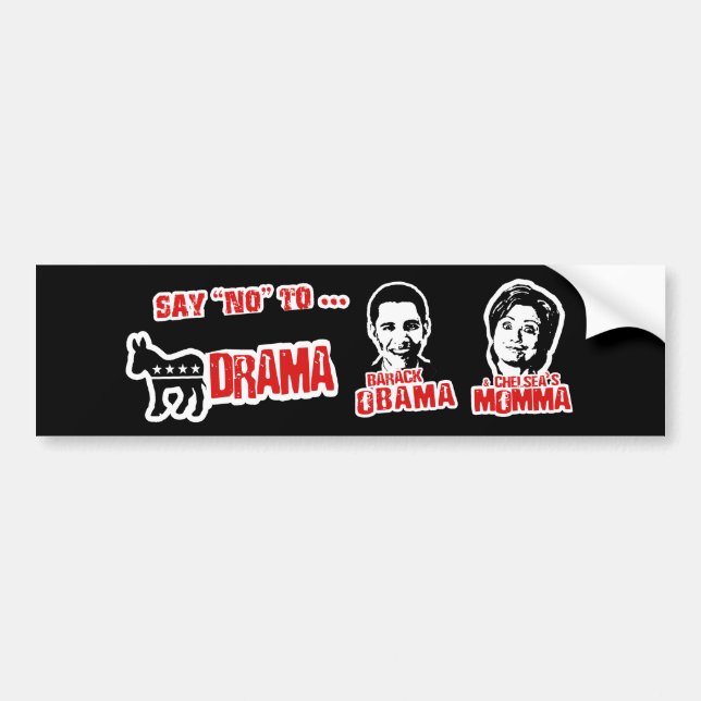 Pegatina para el parachoques de Anti-Hillary (Frente)