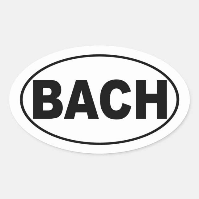 Pegatina para el parachoques de Bach (Anverso)