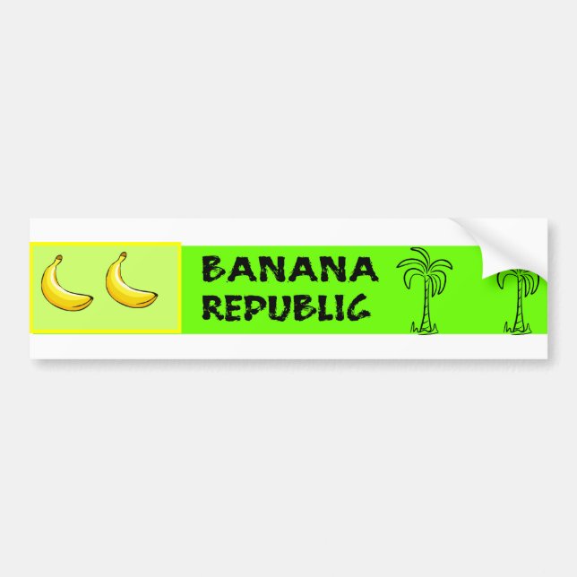 Pegatina para el parachoques de Banana Republic (Frente)