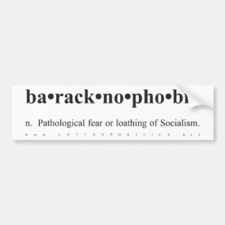Pegatina para el parachoques de Baracknophobia