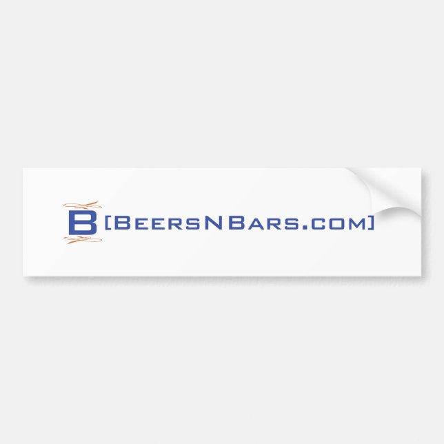 pegatina para el parachoques de BeersNBars.com (Frente)