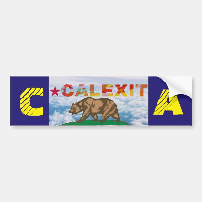 Pegatina para el parachoques de CALEXIT (Frente)