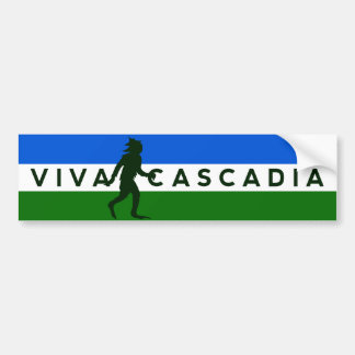 Pegatina para el parachoques de Cascadia Sasquatch