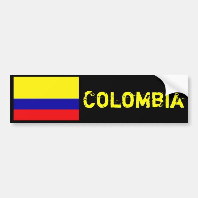 Pegatina para el parachoques de Colombia (Frente)