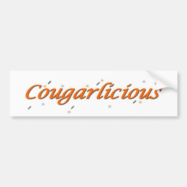 Pegatina para el parachoques de Cougarlicious (Frente)