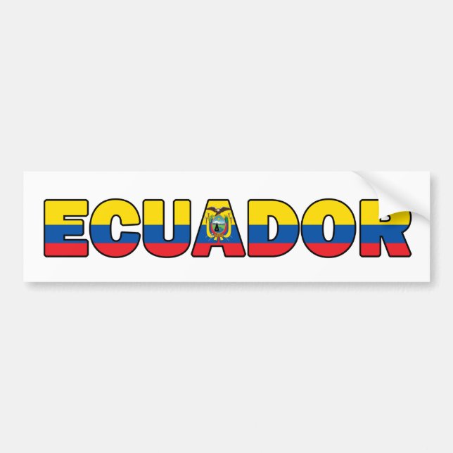 Pegatina para el parachoques de Ecuador (Frente)
