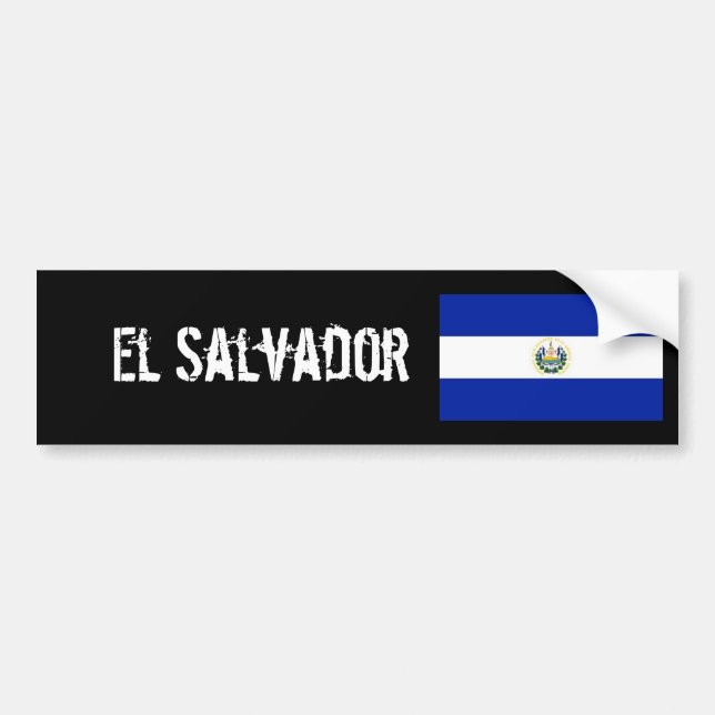 Pegatina para el parachoques de El Salvador (Frente)