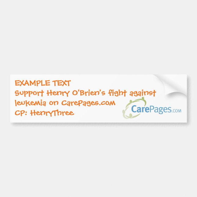 pegatina para el parachoques de encargo de (Frente)