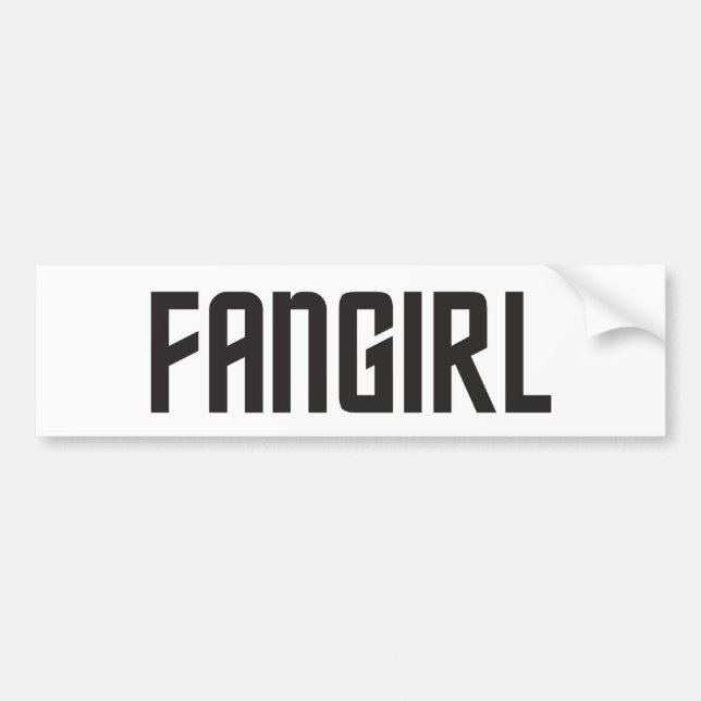 Pegatina para el parachoques de Fangirl (Frente)
