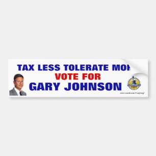 PEGATINA PARA EL PARACHOQUES DE GARY JOHNSON