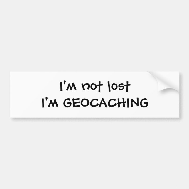 Pegatina para el parachoques de Geocaching (Frente)