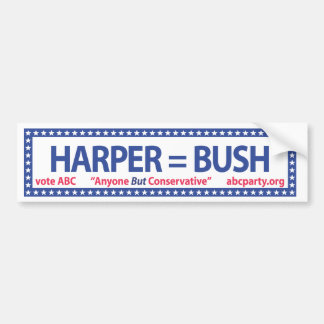 Pegatina para el parachoques de Harper = de Bush