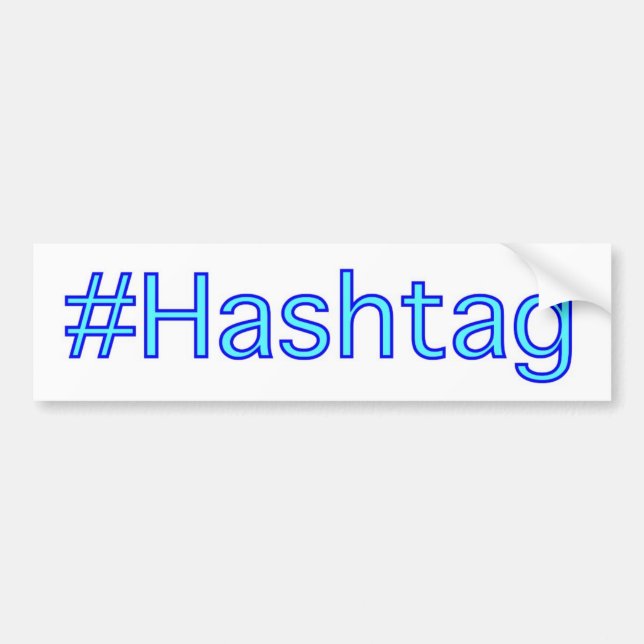 Pegatina para el parachoques de Hashtag (Frente)