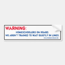 Pegatina para el parachoques de Homeschool -