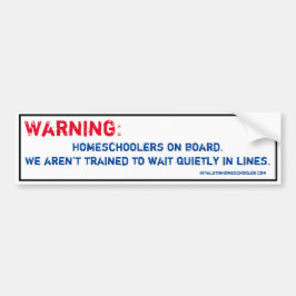 Pegatina para el parachoques de Homeschool -