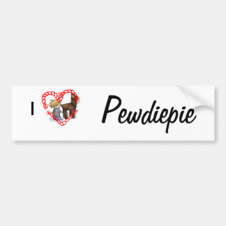 Pegatina para el parachoques de I <3 Pewdiepie