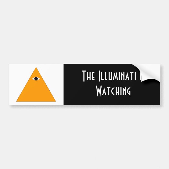 Pegatina para el parachoques de Illuminati (Frente)