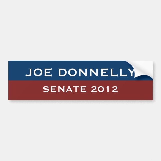 Pegatina para el parachoques de Joe Donnelly (Frente)