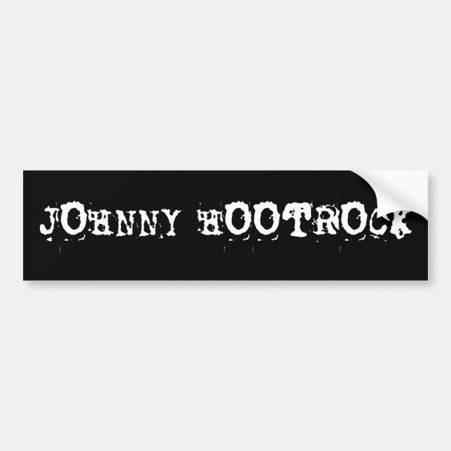 Pegatina para el parachoques de JOHNNY HOOTROCK - (Frente)