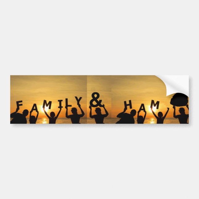 Pegatina para el parachoques de la familia y del (Frente)