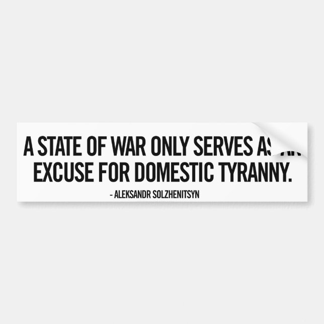 Pegatina para el parachoques de la guerra y de la (Frente)