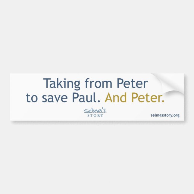 Pegatina para el parachoques de la historia de (Frente)