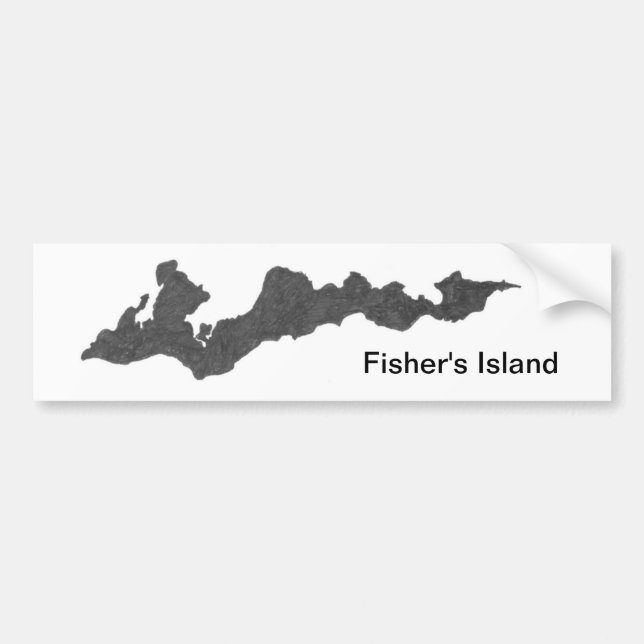 Pegatina para el parachoques de la isla de Fisher (Frente)