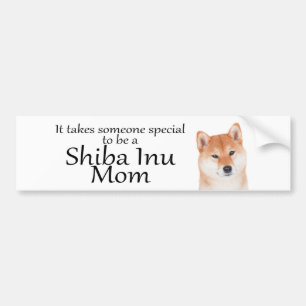 Pegatina para el parachoques de la mamá de Shiba