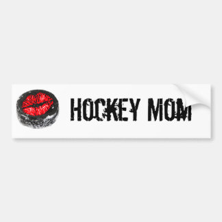 Pegatina para el parachoques de la mamá del hockey