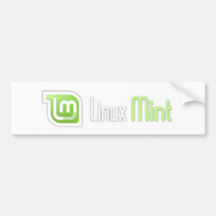 Pegatina para el parachoques de la menta de Linux