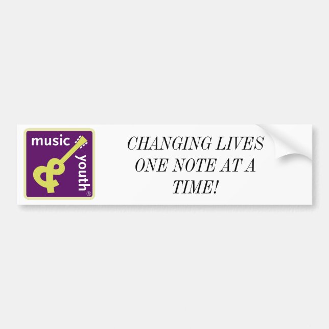 Pegatina para el parachoques de la música y de la (Frente)
