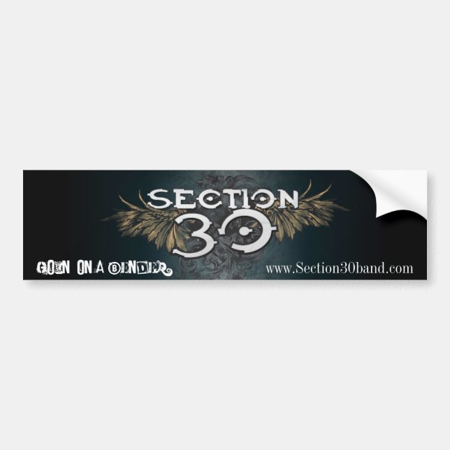 Pegatina para el parachoques de la sección 30 (Frente)