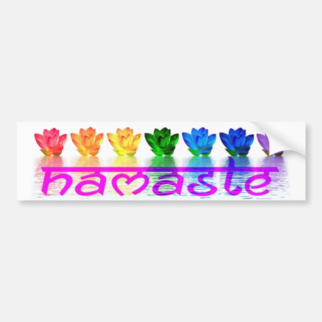 Pegatina para el parachoques de la yoga de Namaste (Frente)