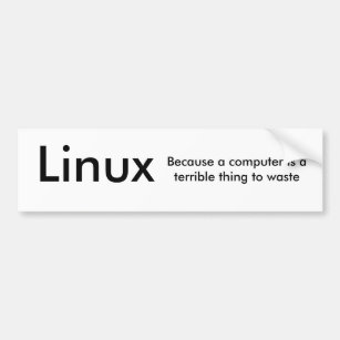 Pegatina para el parachoques de Linux