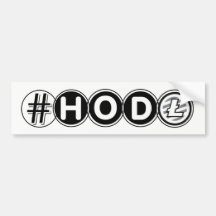 Pegatina para el parachoques de Litecoin del #HODL