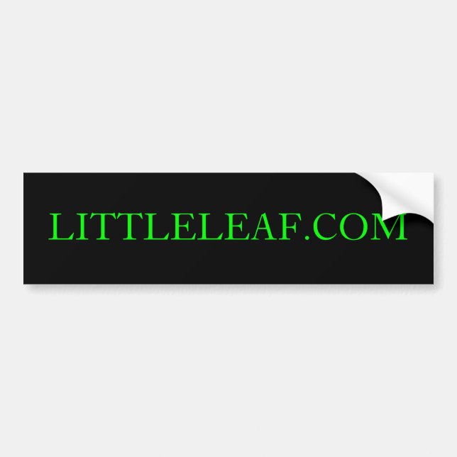 Pegatina para el parachoques de LITTLELEAF.COM (Frente)