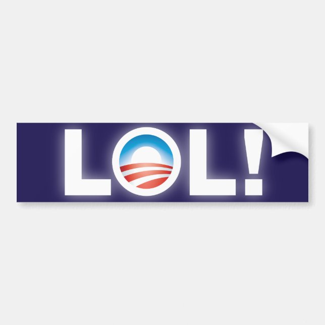 Pegatina para el parachoques de LOL Obama (Frente)