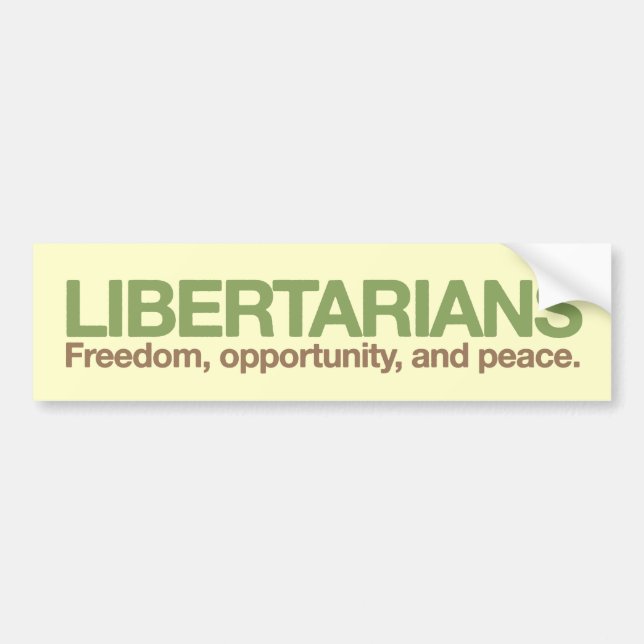 Pegatina para el parachoques de los libertarios (Frente)