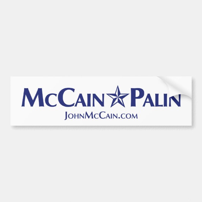 Pegatina para el parachoques de McCain-Palin (Frente)
