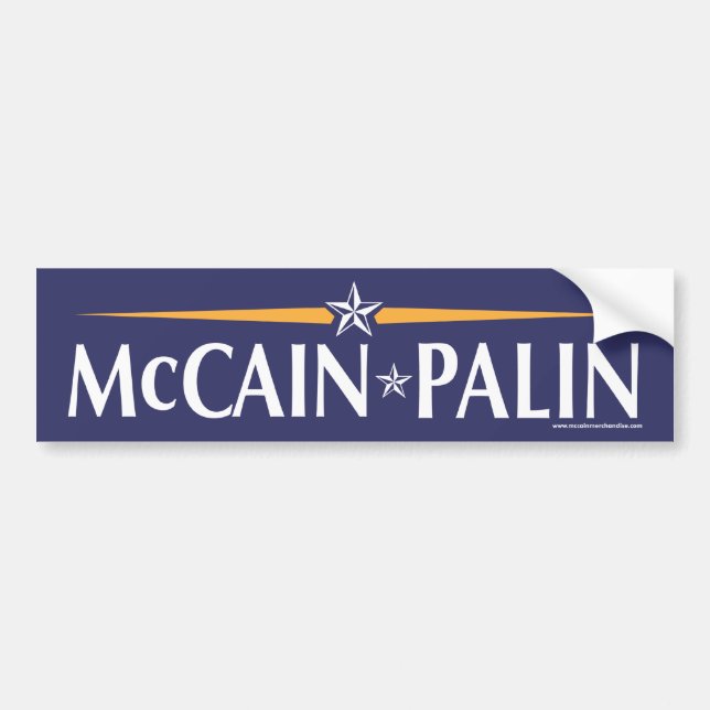 Pegatina para el parachoques de McCain-Palin 08 (Frente)