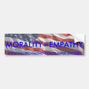 Pegatina para el parachoques de Morality=Empathy