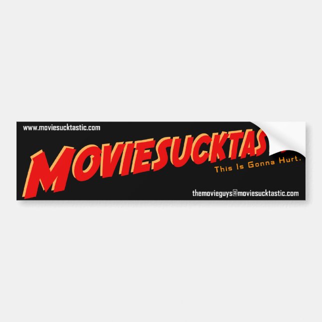 Pegatina para el parachoques de Moviesucktastic (Frente)