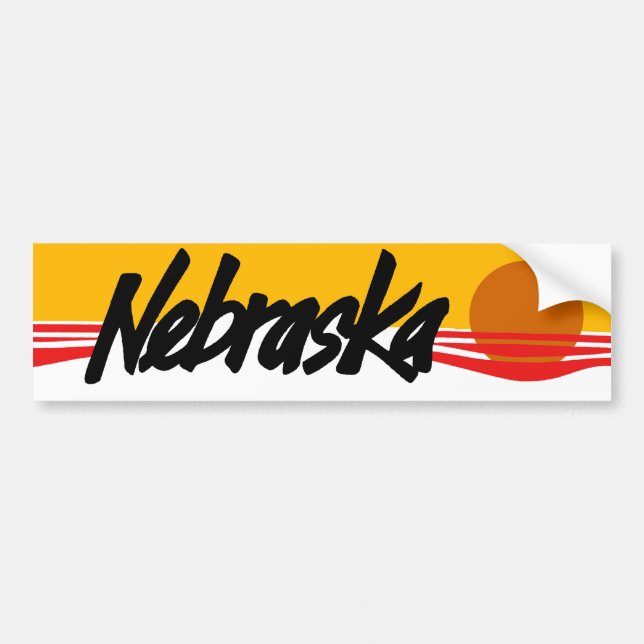 Pegatina para el parachoques de Nebraska del (Frente)